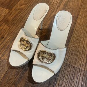 GUCCI Vintage Clog Heeled Sandals size 38.5 (will work for an 8 or 8.5)